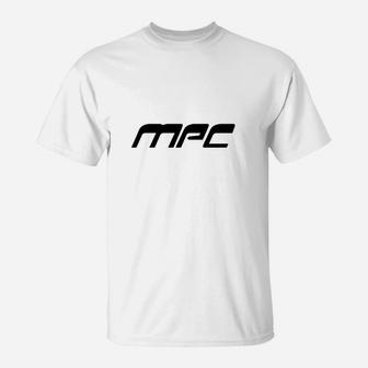 Mpc-Schriftart / Schwarzer Schrift- T-Shirt - Seseable