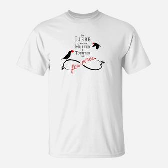 Mutter-Tochter Liebe Forever, Bedrucktes T-Shirt für Familienbande - Seseable