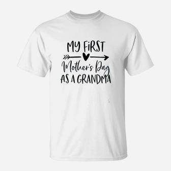 My First Mothers Day As A Grandma T-Shirt - Seseable