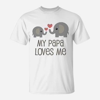 My Papa Loves Me Grandchild, dad birthday gifts T-Shirt - Seseable