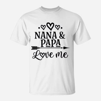 Nana Papa Love Me Grandchild, best christmas gifts for dad T-Shirt - Seseable