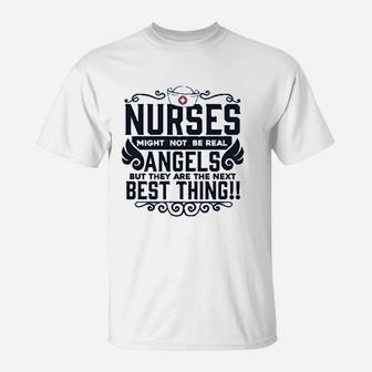 Nurse Lover Not Real But Next Best Thing Frontline Medical Collection T-Shirt - Seseable