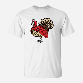 Nurse Turkey Funny Cute Thanksgiving Day Gift T-Shirt - Seseable
