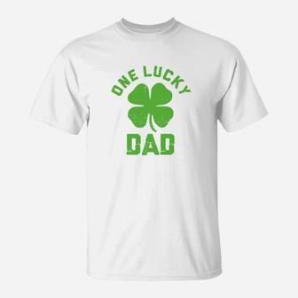 One Lucky Dad Vintage St Patrick Day Gif T-Shirt - Seseable