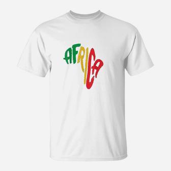 Outline Africa Unity Ethiopian Continent Pan Africa T-Shirt - Seseable