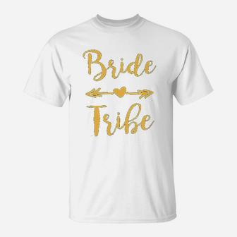 P&b Wedding Bridal Party Gear Bride Tribe T-Shirt - Seseable