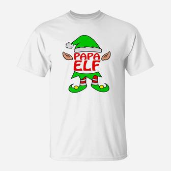 Papa Elf Dad Mom Family Matching Christmas T-Shirt - Seseable
