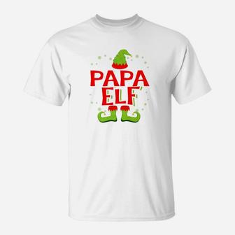 Papa Elf Matching Family Christmas T-Shirt - Seseable