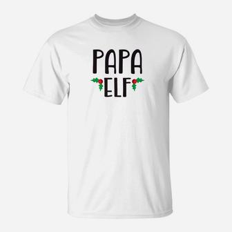 Papa Elf Shirt Cute Funny Family Christmas Elf T-Shirt - Seseable