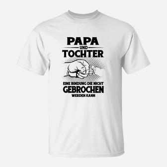 Papa und Tochter Bindung T-Shirt, Unzerstörbare Liebe Tee - Seseable