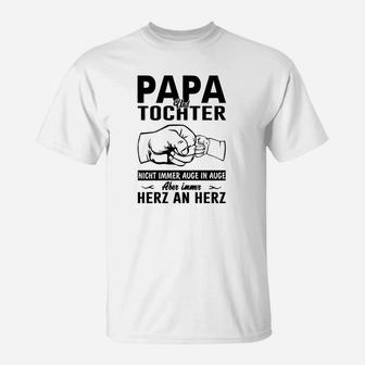 Papa Und Tochter Herz An Herz T-Shirt - Seseable