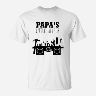 Papas Little Helper Handyman, dad birthday gifts T-Shirt - Seseable