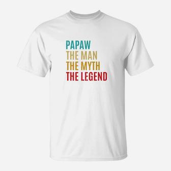 Papaw The Man The Myth The Legend Fathers Day Gift For Papaw Premium T-Shirt - Seseable