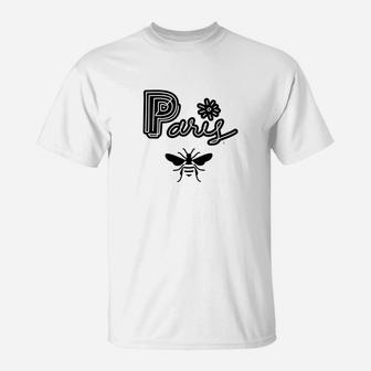 Paris Bee Vintage Travel Holiday Tee T-Shirt - Seseable
