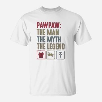 Pawpaw Grandpa Fathers Day, best christmas gifts for dad T-Shirt - Seseable