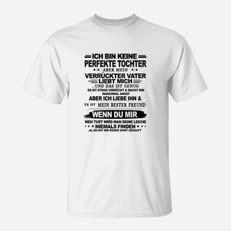 Personalisiertes Vater-Tochter T-Shirt, Spruch Design für Geburtstage - Seseable