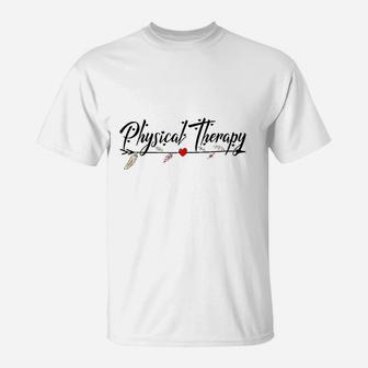 Physical Therapy Therapist Boho Art Gifts For Assistant T-Shirt - Seseable