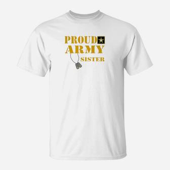 Premium Us Army Sis Original Army Proud Sister T-Shirt - Seseable