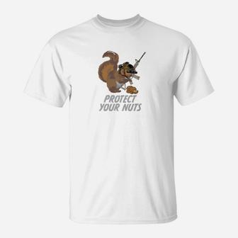 Progun Tactical Military Squirrel Protect Your Nuts T-Shirt - Seseable
