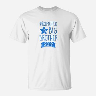 Promoted To Big Brother 2019 Sibling Vintage Gifts T-Shirt - Seseable