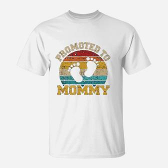 Promoted To Mommy 2021 Vintage Mom T-Shirt - Seseable