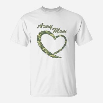 Proud Army Mom Gift Military Mother Camouflage Apparel T-Shirt - Seseable
