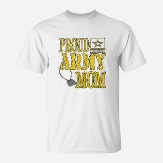 Proud Army Mom Military Pride T-Shirt - Seseable
