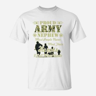 Proud Army Nephew T-Shirt - Seseable