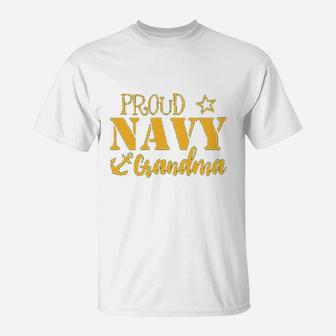 Proud Navy Grandma T-Shirt - Seseable