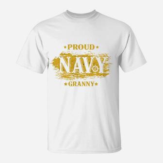 Proud Navy Granny Us Military Mother T-Shirt - Seseable