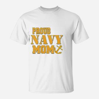 Proud Us Navy Mom Military Pride T-Shirt - Seseable