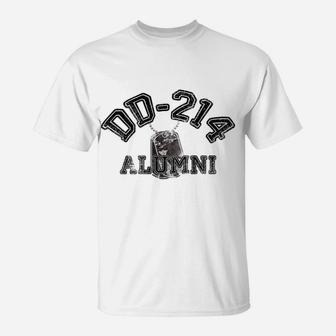 Proud Veteran Dd214 Alumni Dog Tag For Vets 2 T-Shirt - Seseable