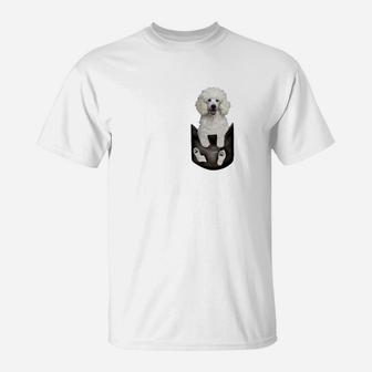Pudel im Taschen-Design Herren T-Shirt, Weiß - Seseable