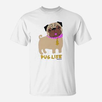 Pug Life Youth Girl In Athletic Heather Light Grey T-Shirt | Seseable CA