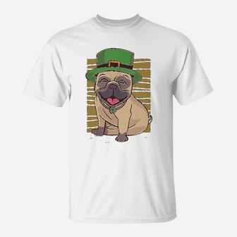 Pug St Patricks Day Irish Green T-Shirt - Seseable