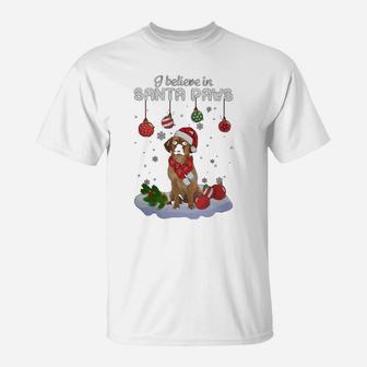 Puggle Santa Paws Classic Dog Christmas T-Shirt - Seseable