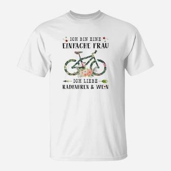 Radfahren Einfache Frau -20 T-Shirt - Seseable