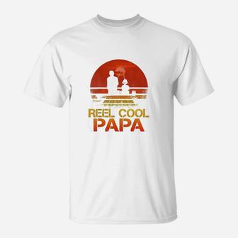 Reel Cool Papa Fising Father, dad birthday gifts T-Shirt - Seseable