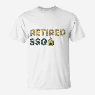 Retired Ssg Staff Sergeant Army T-Shirt - Seseable
