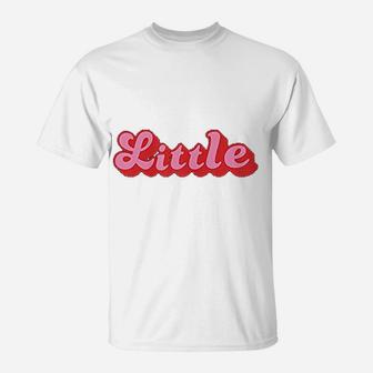 Retro 70s Style Reveal Sorority Big Little Little Sister T-Shirt - Seseable