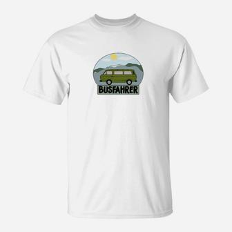 Retro Busfahrer T-Shirt, Berufliches Design für Busfahrer - Seseable