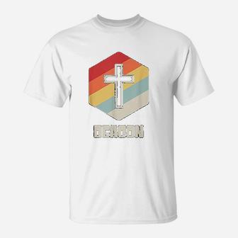 Retro Cross Vintage Christian Church Deacon T-Shirt - Seseable