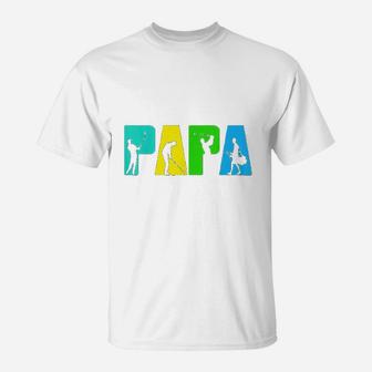 Retro Golfing Papa Golfer, best christmas gifts for dad T-Shirt - Seseable