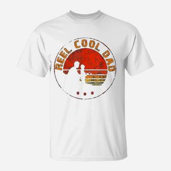 Retro Reel Cool Dad Fishing Daddy Vintage T-Shirt | Seseable CA