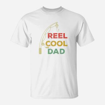 Retro Vintage Fishing Reel Cool Dad Papa Fathers Day Gift Premium T-Shirt - Seseable