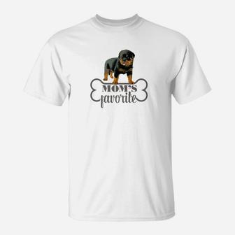 Rottweiler Moms Favorite Cute Funny T-Shirt - Seseable