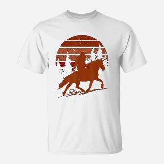Sasquatch Riding A Unicorn Bigfoot Retro Sunset T-Shirt - Seseable