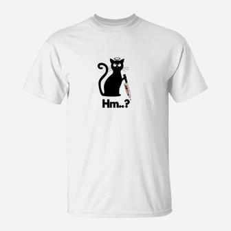 Schwarze Katze Halloween Outift T-Shirt - Seseable