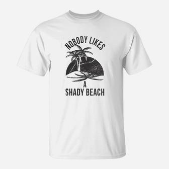 Shady Beach Funny Cute Vacation Vintage T-Shirt - Seseable