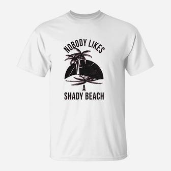 Shady Beach Funny Cute Vacation Vintage T-Shirt - Seseable
